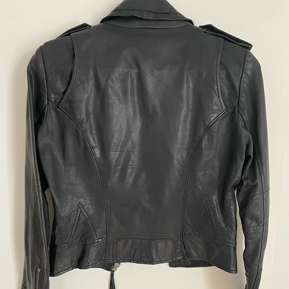 JOIE - Black Leather Jacket - Size xs - Picture 3 of 3